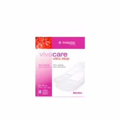 21213 Vivacare Ultrastop, sterila blodstoppande plåster, 8-pack