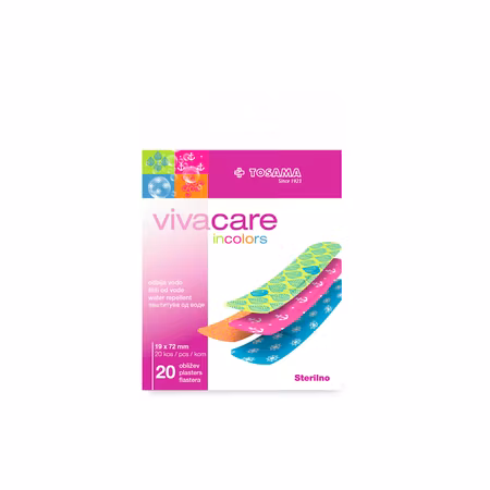 21211 Vivacare Incolors, sterila universalplåster med färgmotiv, 20-pack