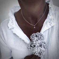 Silverhalsband Silverpearl