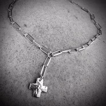 Silverhalsband The Cross Rock
