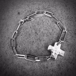 Silverarmband The Cross Rock