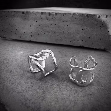 Silver Ear Cuffs Tillsammans är vi starka