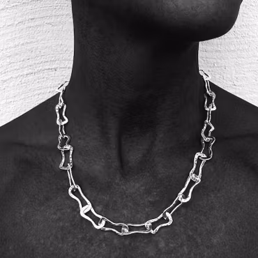 Chunky Silverhalsband Tillsammans är vi starka