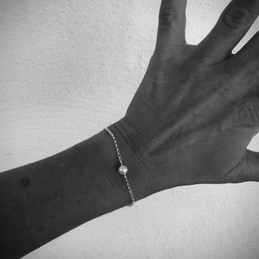 Silverarmband Shell Pearl