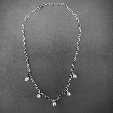 Silverhalsband Pearls for You