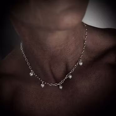 Silverhalsband Pearls for You