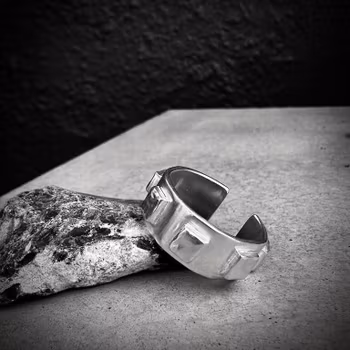 Silverring Raw Cubes