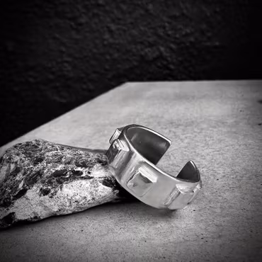 Silverring Raw Cubes