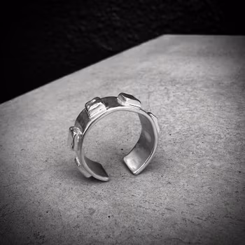 Silverring Raw Cubes