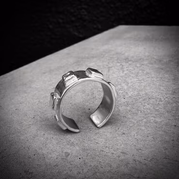 Silverring Raw Cubes