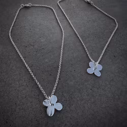 Silverhalsband Dopgåva Lyckoklöver