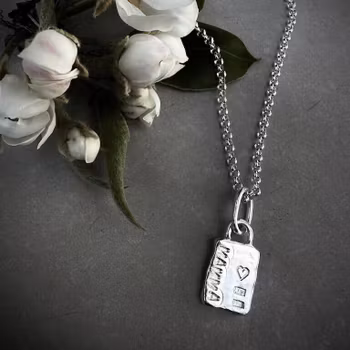 Silverhalsband "MAMMA"