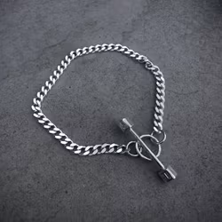 Silverarmband Barbell