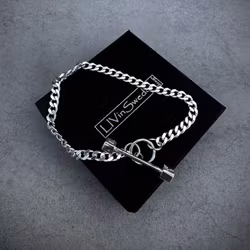 Silverarmband Barbell