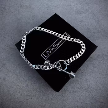 Silverarmband Barbell