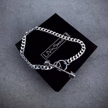 Silverarmband Barbell