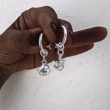 Silverörhängen Sparkling