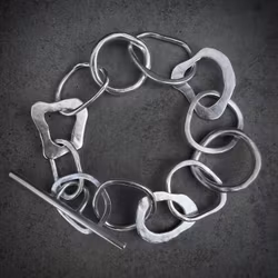 Silverarmband Chunky Organica