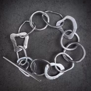 Silverarmband Chunky Organica