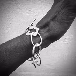 Silverarmband Chunky Organica