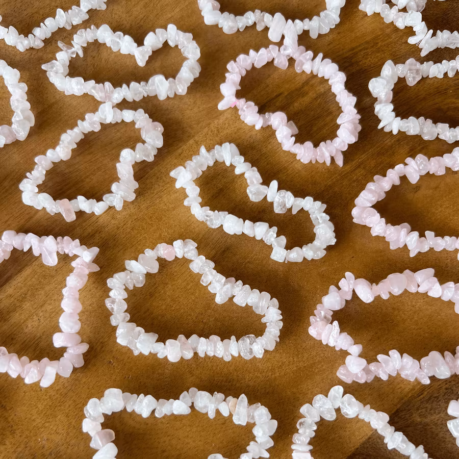 Chipsarmband Rosenkvarts