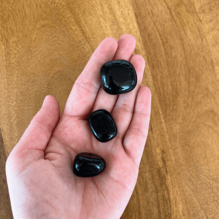 Trumlad Svart Obsidian - liten