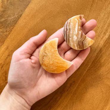 Måne orange kalcit