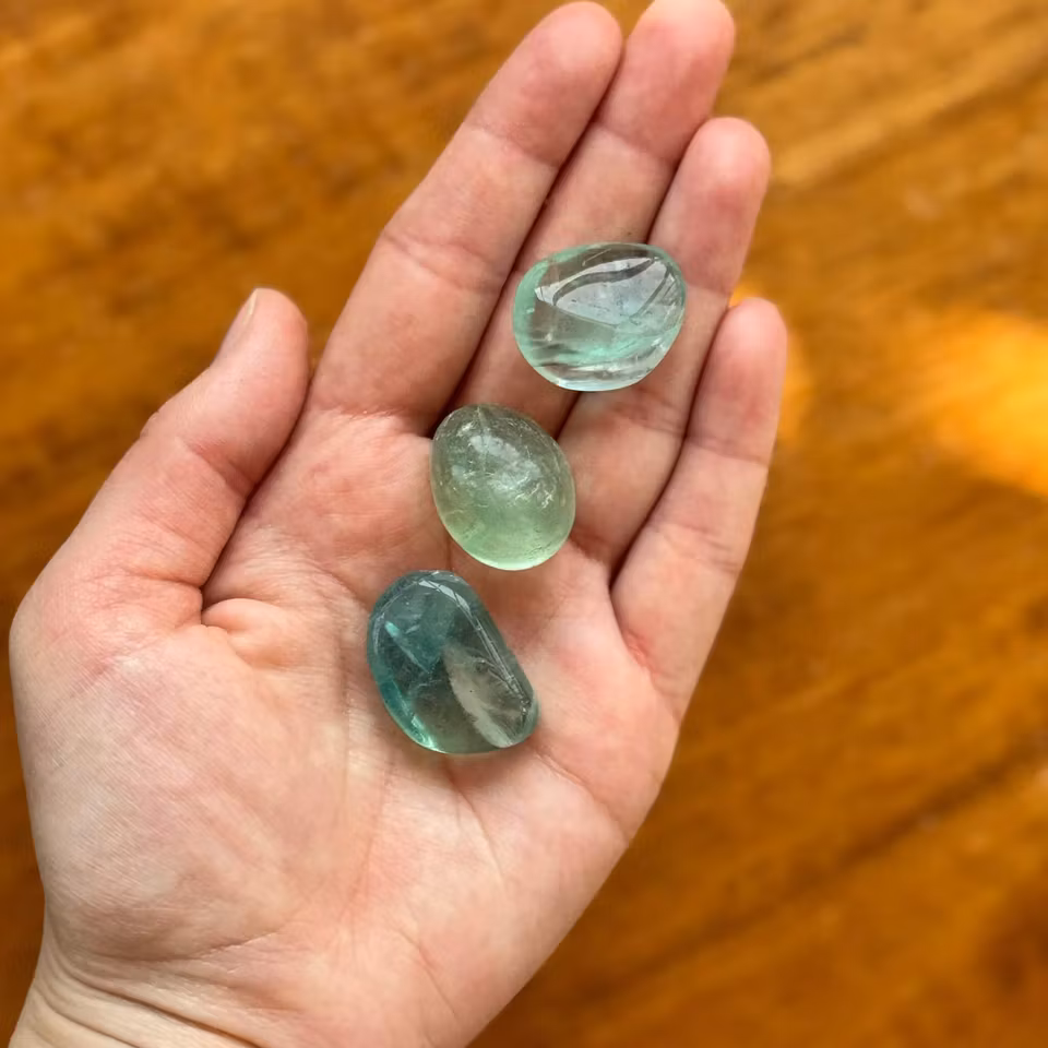 Trumlad Grön Fluorit