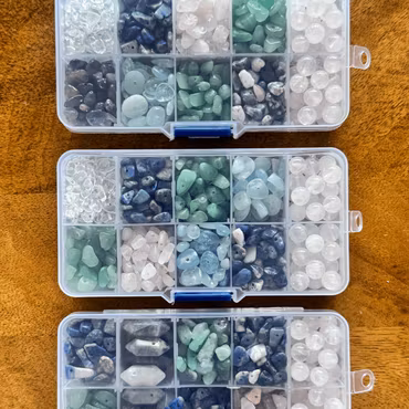 Pärlkit - blandade kristallpärlor, 200g