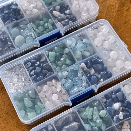 Pärlkit - blandade kristallpärlor, 200g