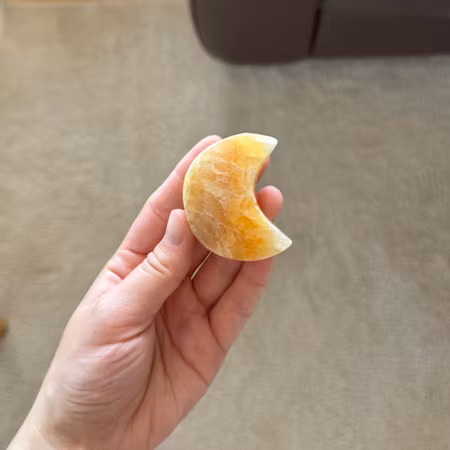 Måne Orange kalcit (mindre ojämnhet)