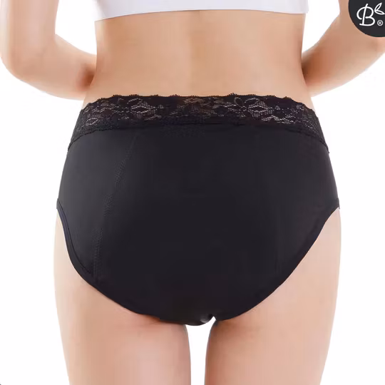 Menstruations/inkontinens trusser Bambus. Daisy Style 3. Medium absorption