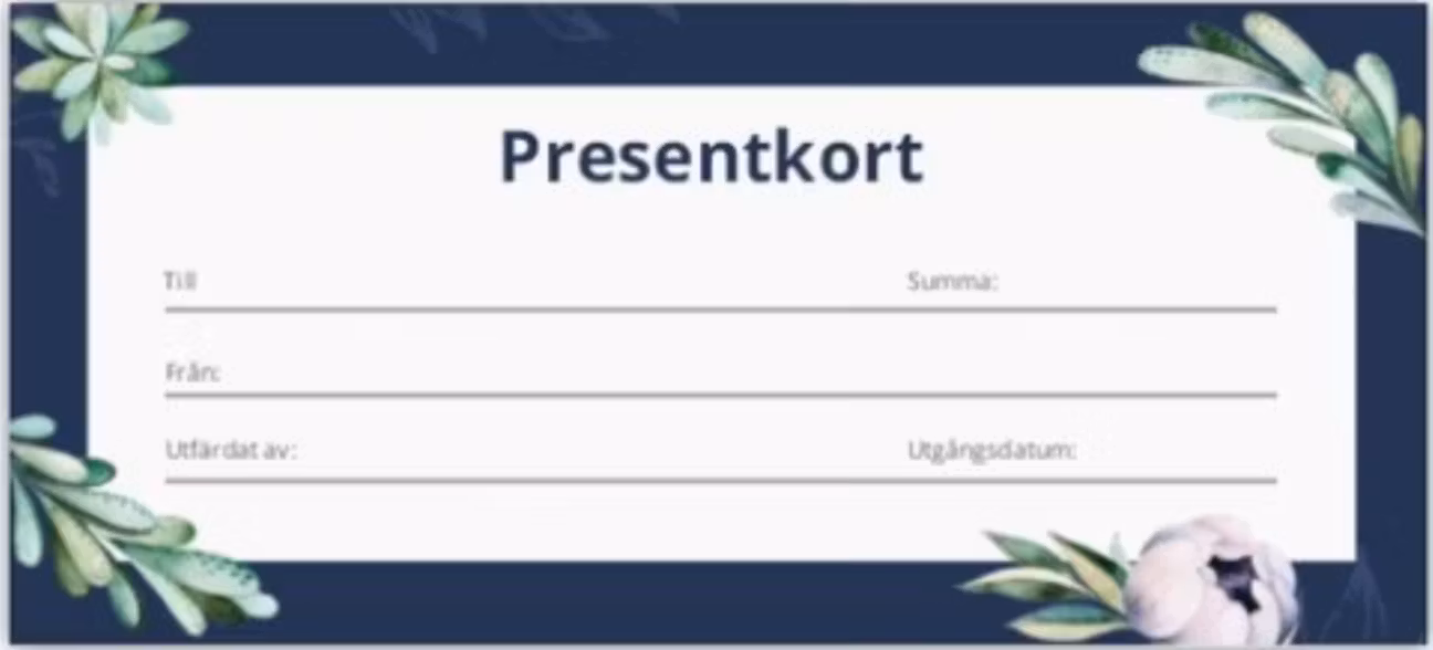 Köp till ett fysiskt presentkort
