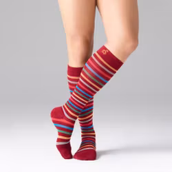 Solidea Stripe knästrumpor i bambu, med graderad kompression