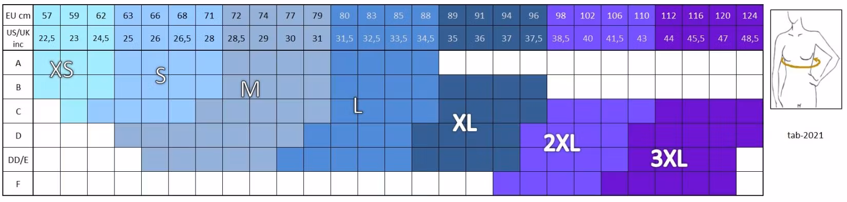 Postoperativ BH med dragkedja utan bygel i storlek 3XL