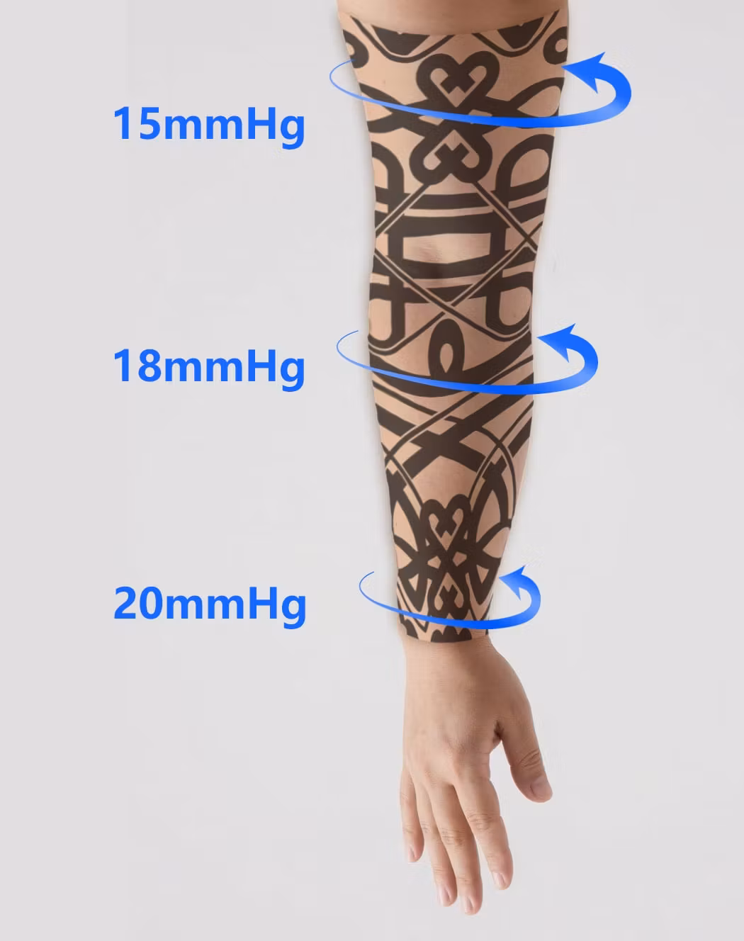 PÅG. RED InKompression Armsleeves Tattoo – graderad kompression 15–20 mmHg