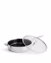 Traktörpanna nonstick med glaslock - 28cm