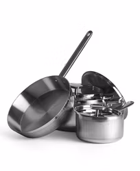Premium grytset i triply-stål - 4 delar