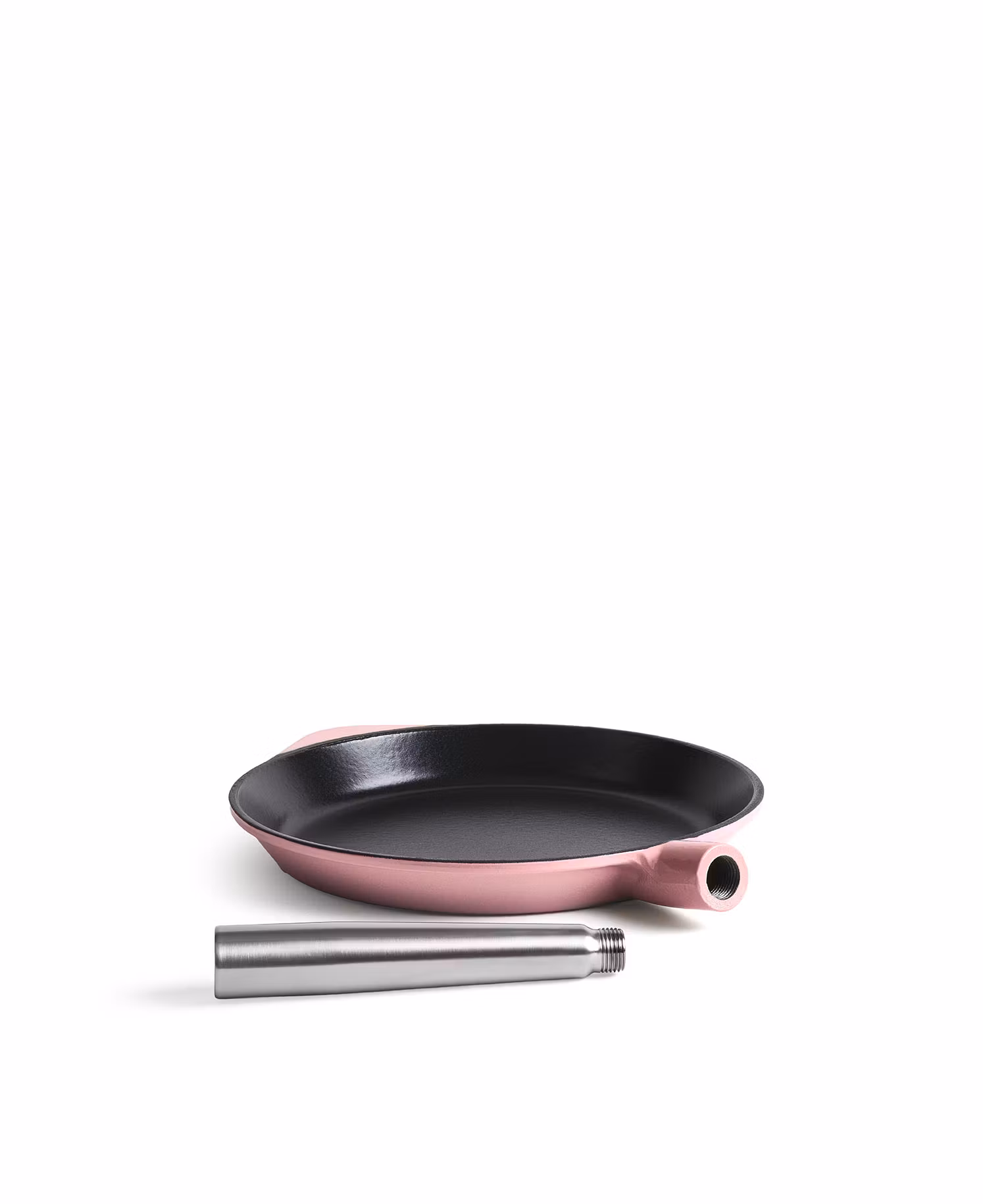 Gjutjärnstekpanna 28 cm - Avtagbart handtag, Retro Pink