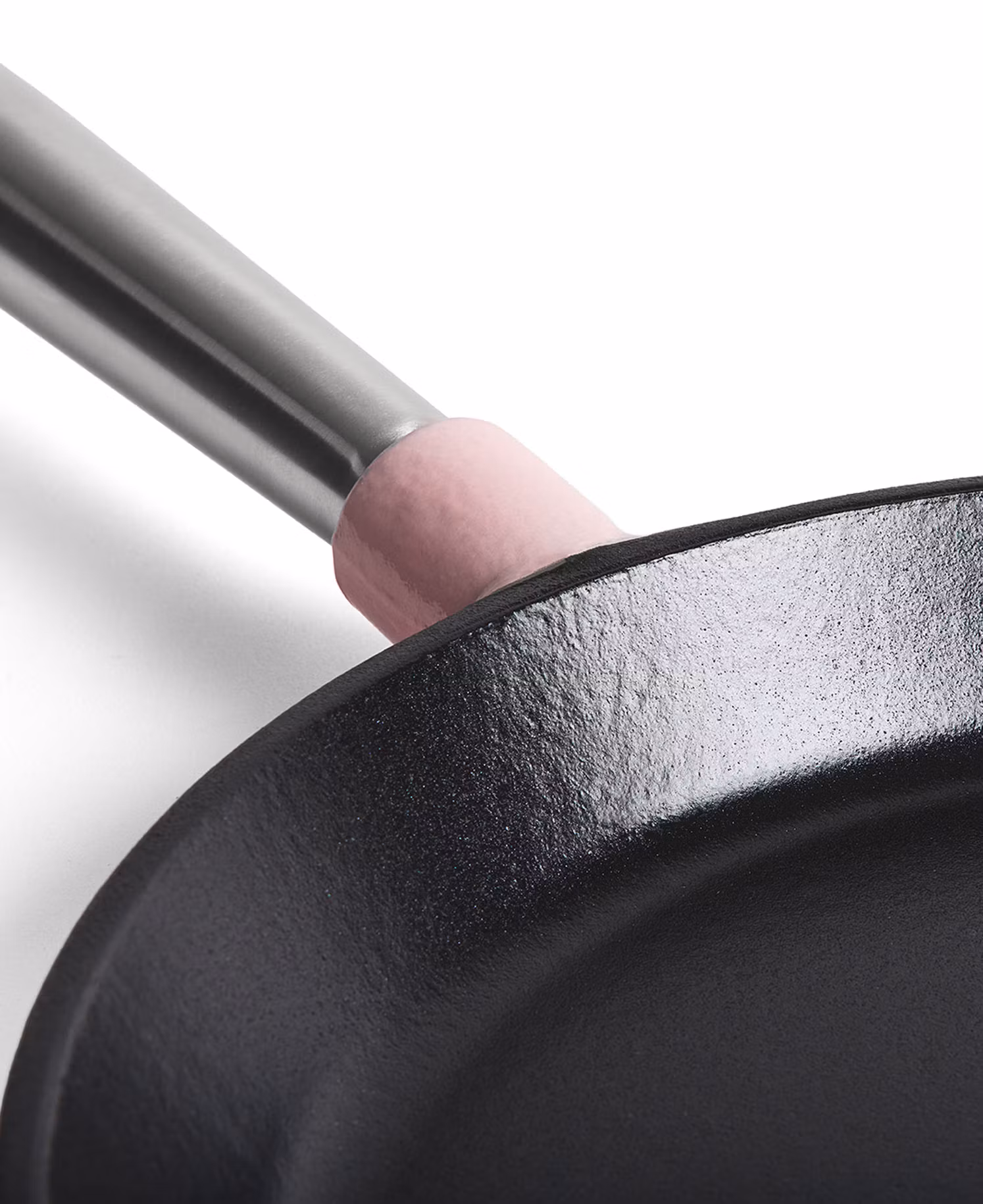 Gjutjärnstekpanna 28 cm - Avtagbart handtag, Retro Pink