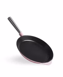 Gjutjärnstekpanna 28 cm - Avtagbart handtag, Retro Pink