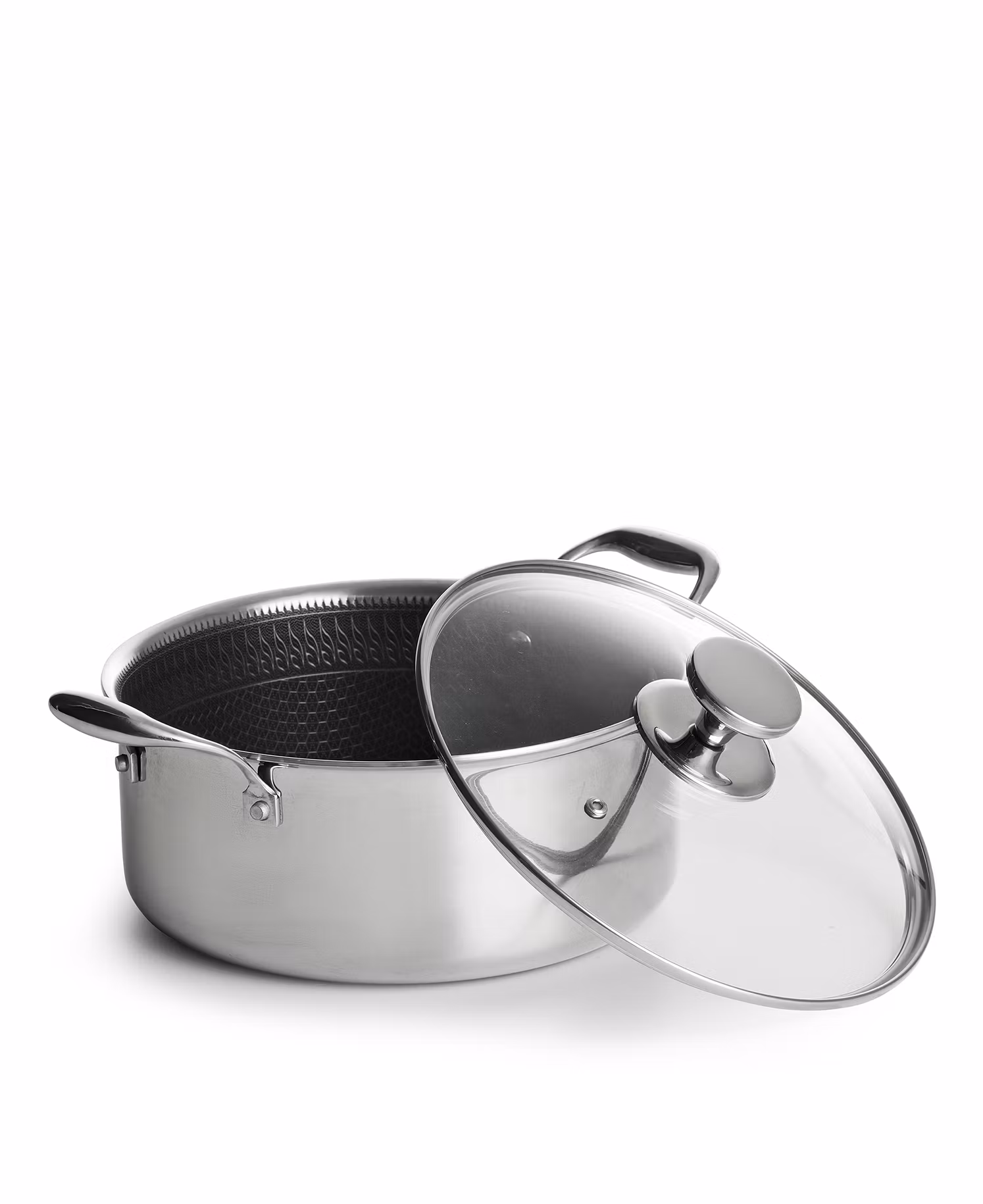 Gryta i rostfritt stål 24 cm - Honeycomb Non-Stick
