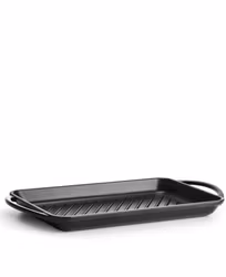 Grillbricka i gjutjärn 33 cm - Svart