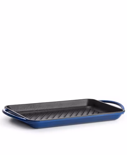 Grillbricka i gjutjärn 33 cm - Blå
