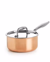 Kastrull i tri-ply koppar med lock - 18 cm