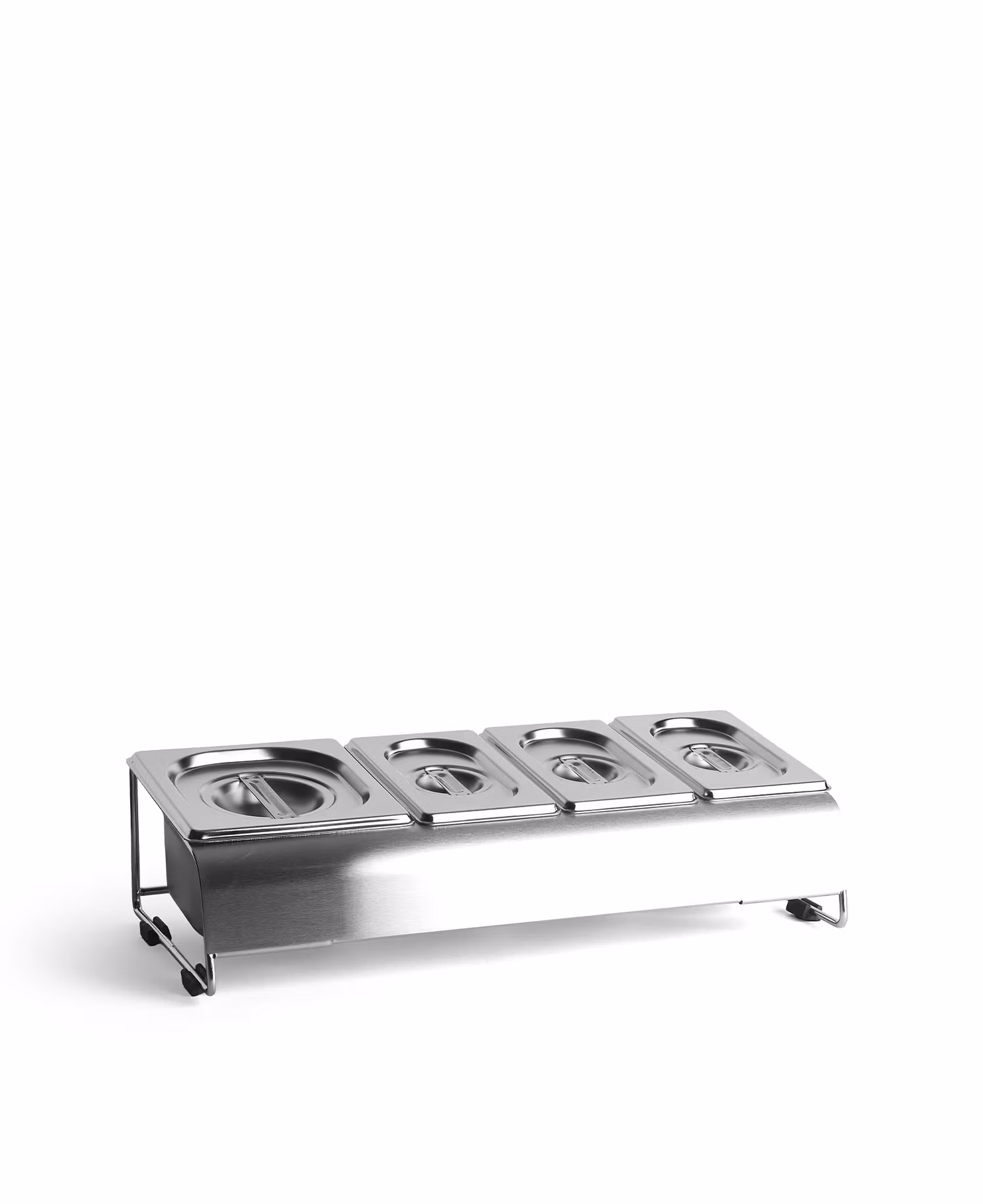 Food topping set med station & pizzasax i rostfritt stål