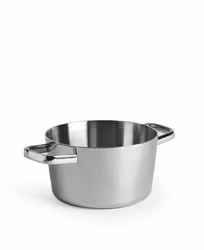 Slätpolerad gryta med lock i tri-ply rostfritt stål - 5,5L