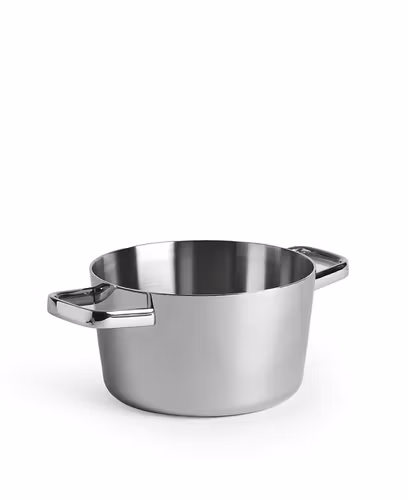 Slätpolerad gryta med lock i tri-ply rostfritt stål - 5L