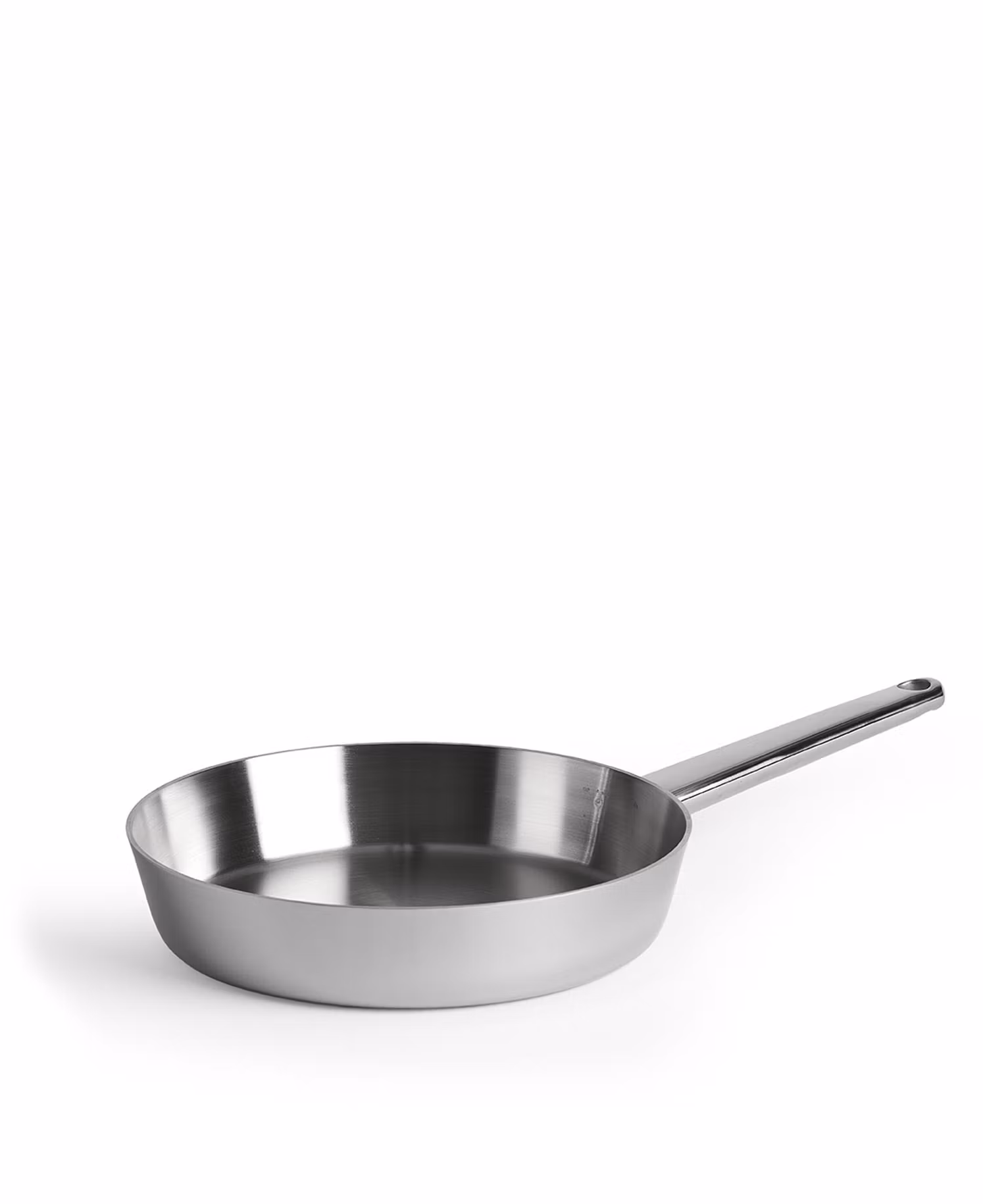 Slätpolerad stekpanna i tri-ply rostfritt stål - 24 cm