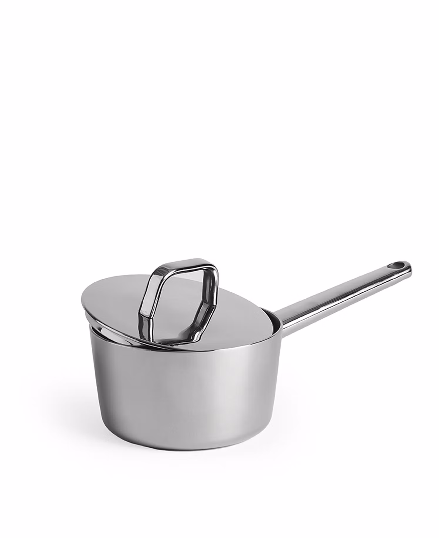 Slätpolerad kastrull med lock i tri-ply rostfritt stål - 1,8L